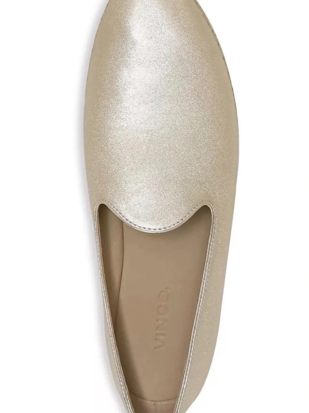 Vince Metallic Gold Slip-On Espadrilles